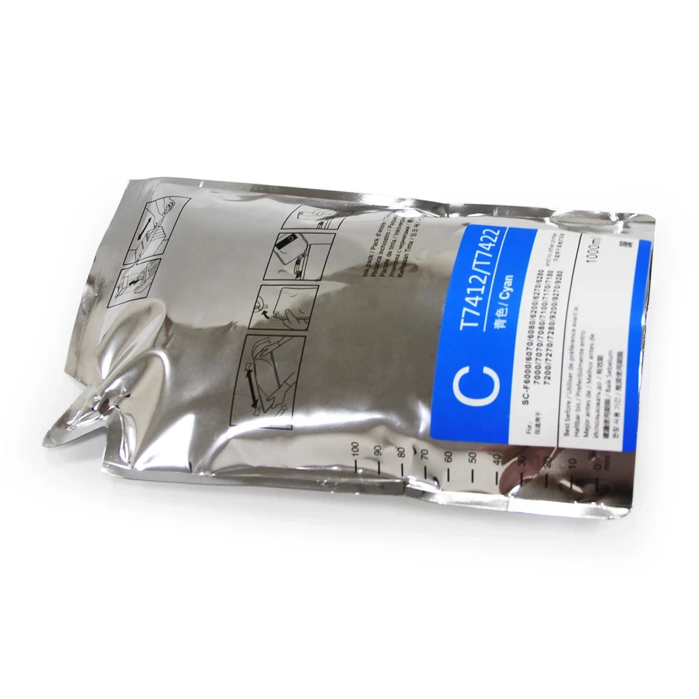 Tinta Sublimacion Bolsa Cyan 1L