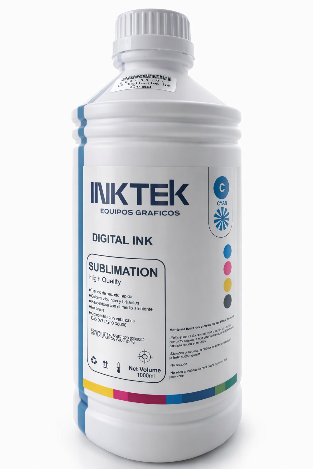 Tinta Sublimacion Tarro Cyan 1L